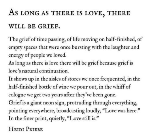 Grief statement by Heidi Priebe