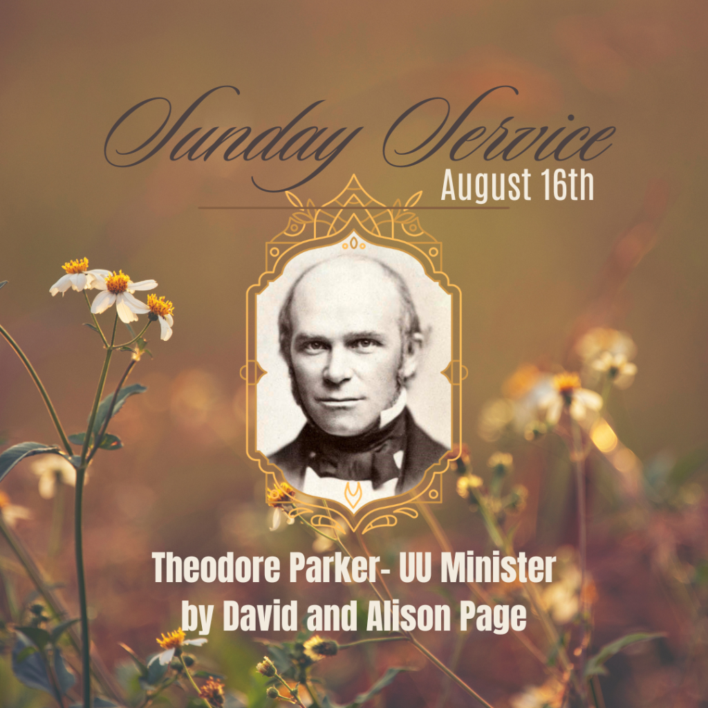 Image of Theodore Parker with event details